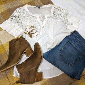 Beautiful Cream Lace Blouse